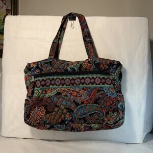 Quilted Floral Intricate Abstract Colorful Vibrant Tote Bag 100 Percent Cotton